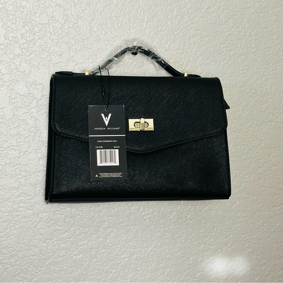Vanessa Williams Black Posh Purse Crossbody Handbag – NWT - Picture 1 of 5